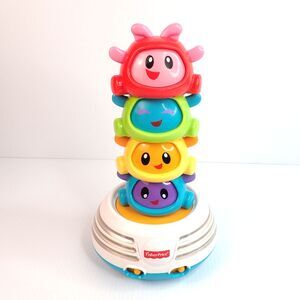 Fisher-Price Bright Beats Build-a-Beat Stacker 4 Boogies WORKS